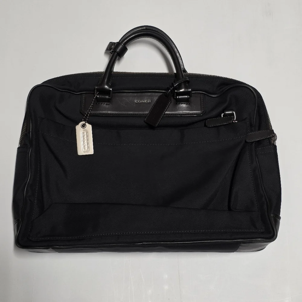 Coach 5105 Black Nylon/Leather Briefcase